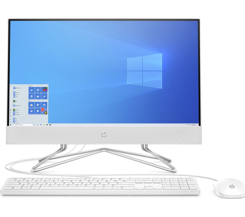 HP 22-df0008na 21.5" All-in-One PC - Intel®Celeron, 128 GB SSD, White, White