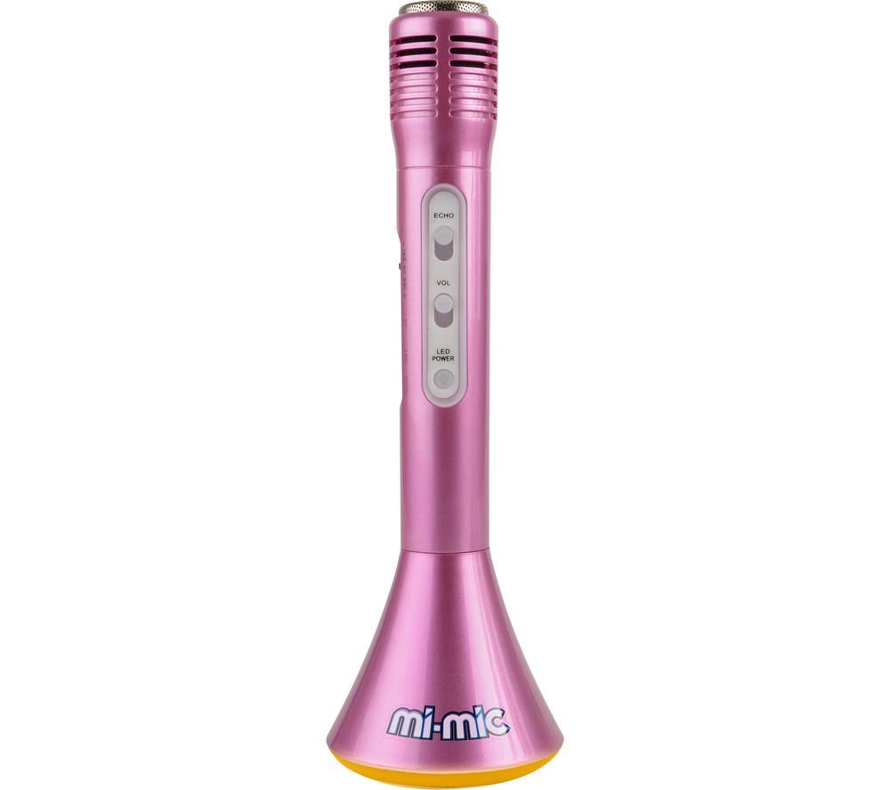 TOYRIFIC TY5899PK Mi-Mic Portable Bluetooth Karaoke Microphone Speaker - Pink, Pink