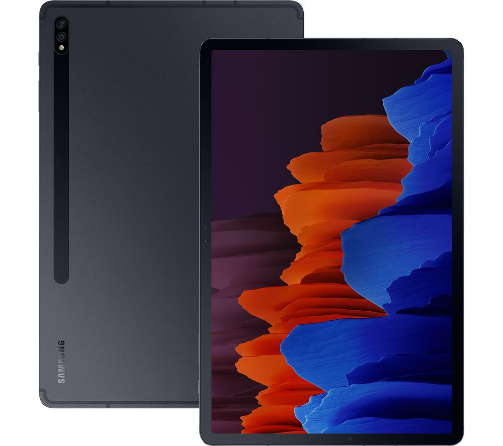 SAMSUNG Galaxy Tab S7 Plus 12.4" Tablet - 128 GB, Mystic Black, Black