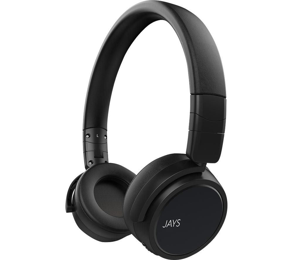 JAYS x-Five Wireless Bluetooth Headphones - Black, Black