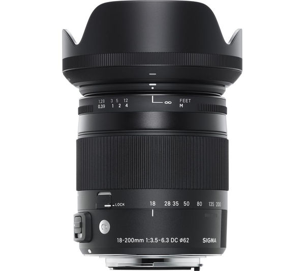 SIGMA 18-200 mm f/3.5-6.3 DC Macro OS HSM C Telephoto Zoom Lens - for Nikon