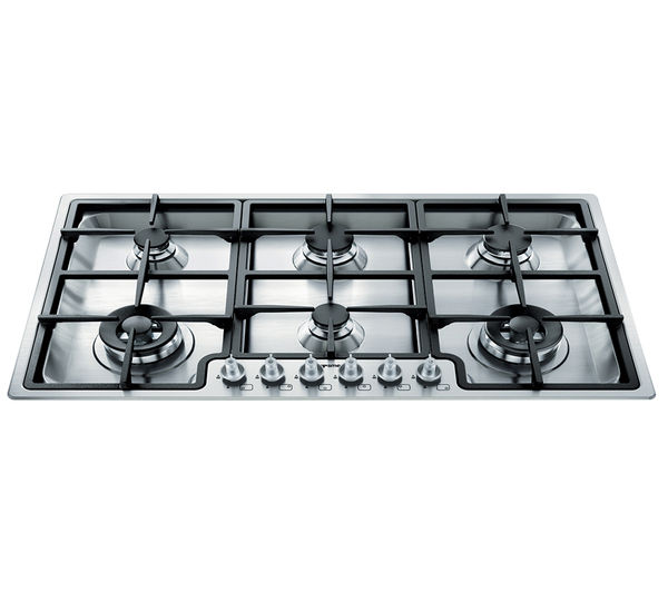 SMEG Classic PGF96 Gas Hob - Stainless Steel, Stainless Steel