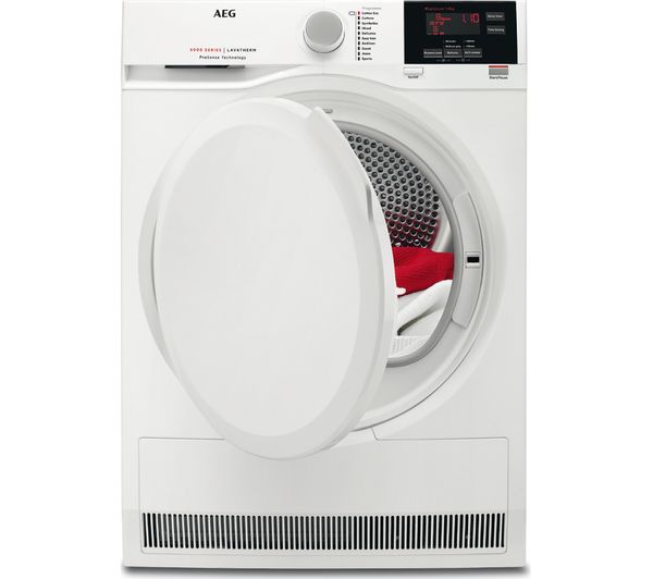 AEG Tumble Dryer  ProSense T6DBG820N Condenser  - White, White