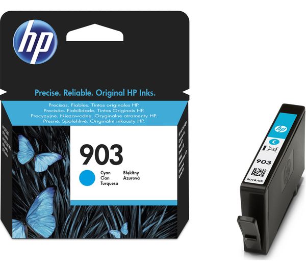 HP 903 Original Cyan Ink Cartridge, Cyan