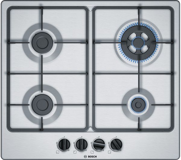 BOSCH PGH6B5B60 Gas Hob - Stainless Steel, Stainless Steel
