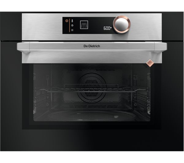 DE DIETRICH DKC7340X Built-in Combination Microwave - Black & Silver, Black