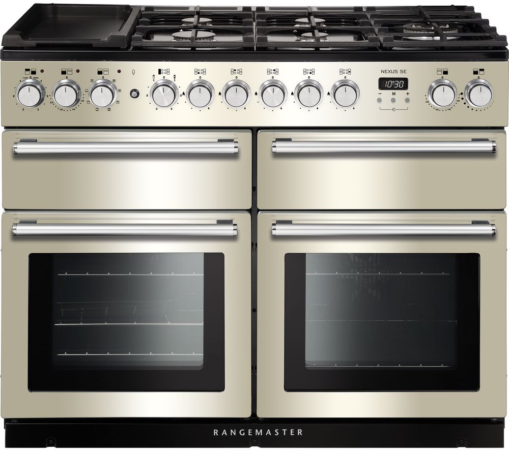 Rangemaster Nexus SE NEXSE110DFFIV/C 110 cm Dual Fuel Range Cooker - Ivory & Chrome, Ivory