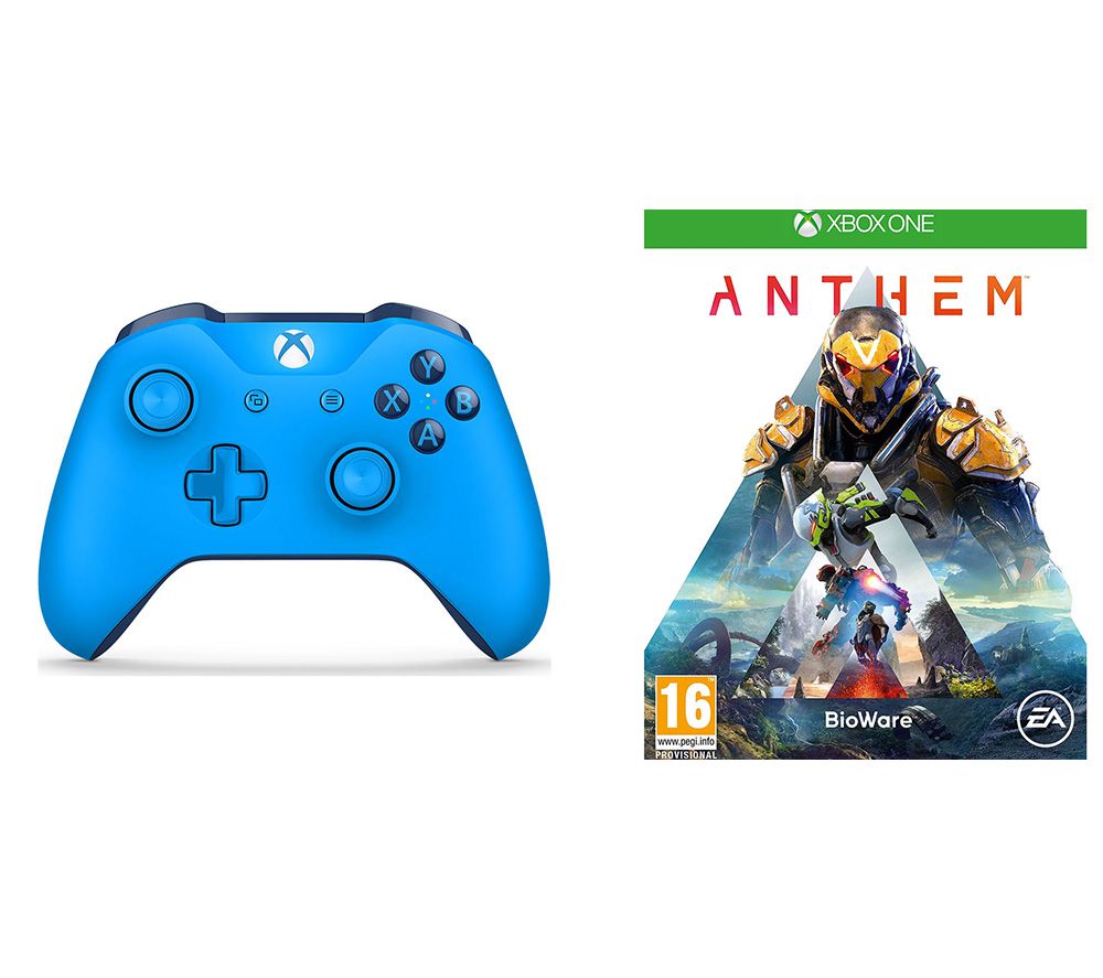 MICROSOFT Anthem & Xbox Wireless Controller Bundle - Blue, Blue