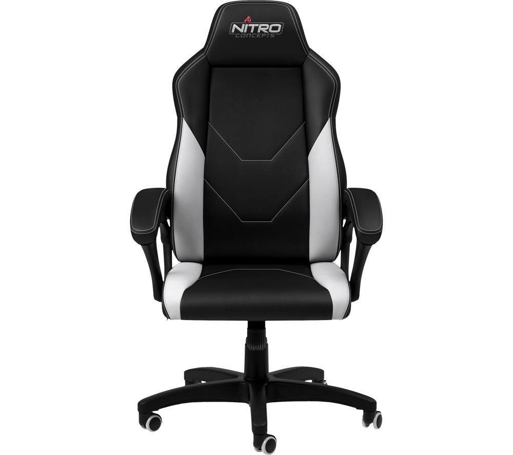 NITRO CONCEPTS C100 Gaming Chair - Black & White, Black