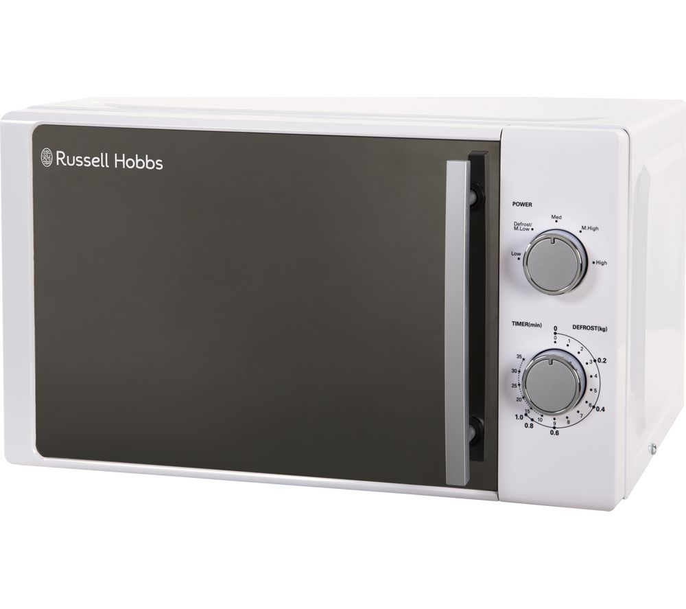 RUSSELL HOBBS RHM2060 Compact Solo Microwave - White, White