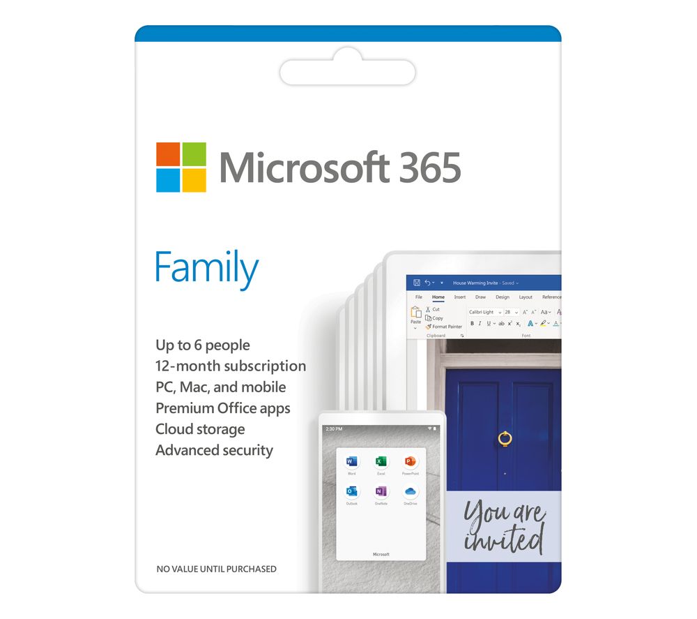 MICROSOFT 365 Family - 1 year for 6 users