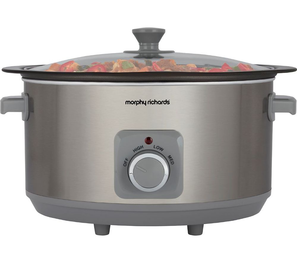 MORPHY RICHARDS Sear & Stew 461014 Slow Cooker - Stainless Steel, Stainless Steel