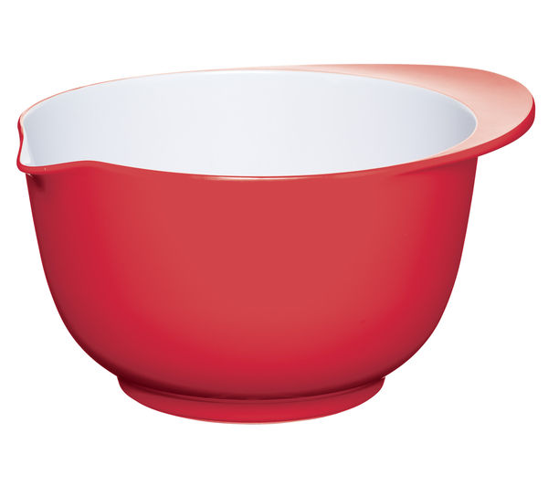 COLOURWORKS 22 cm Mixing Bowl - Red & White, Red