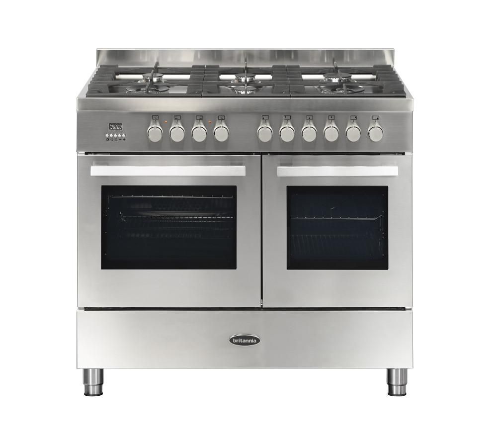 BRITANNIA Sonetto 100DF TC Dual Fuel Range Cooker - Stainless Steel, Stainless Steel