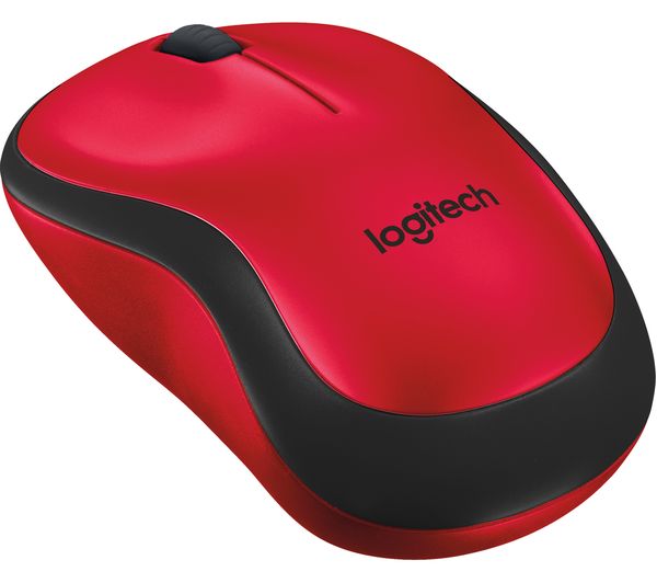 LOGITECH M220 Silent Wireless Optical Mouse - Red, Red