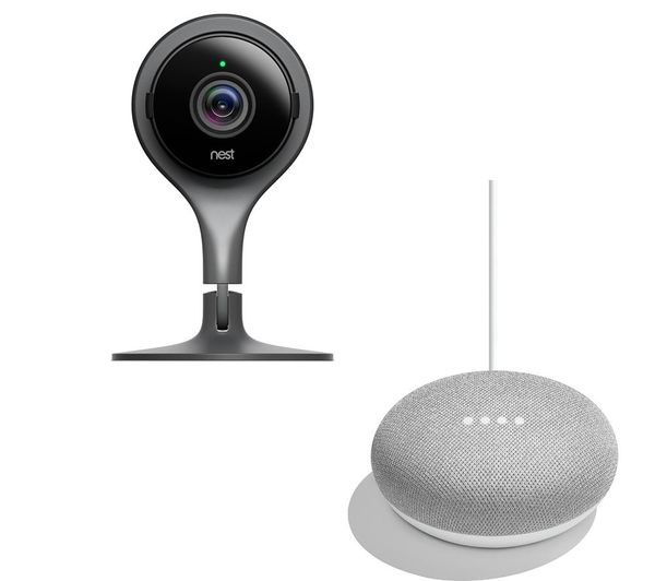 NEST Cam Smart Security Camera & Home Mini Bundle