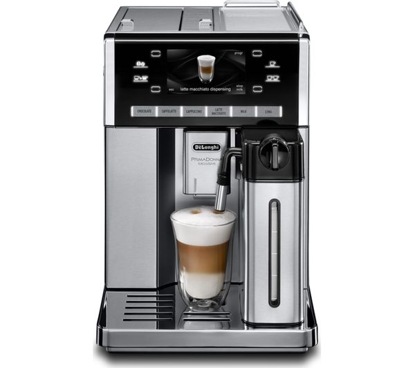 DELONGHI Prima Donna Exclusive ESAM6900.M Bean to Cup Coffee Machine - Black & Stainless Steel, Stainless Steel