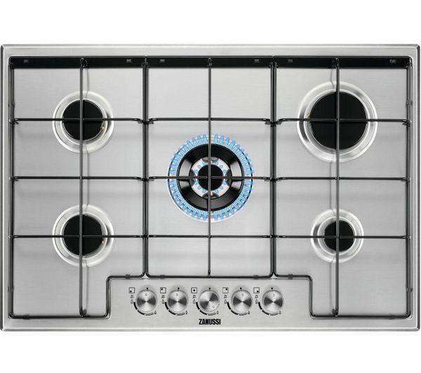 ZANUSSI ZGH75524XX Gas Hob - Silver, Silver