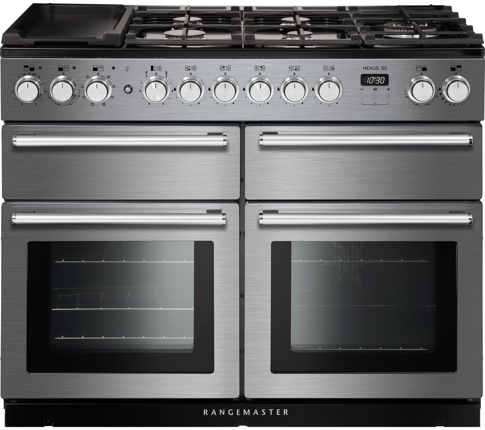 Rangemaster Nexus SE NEXSE110DFFSS/C 110 cm Dual Fuel Range Cooker - Stainless Steel & Chrome, Stainless Steel