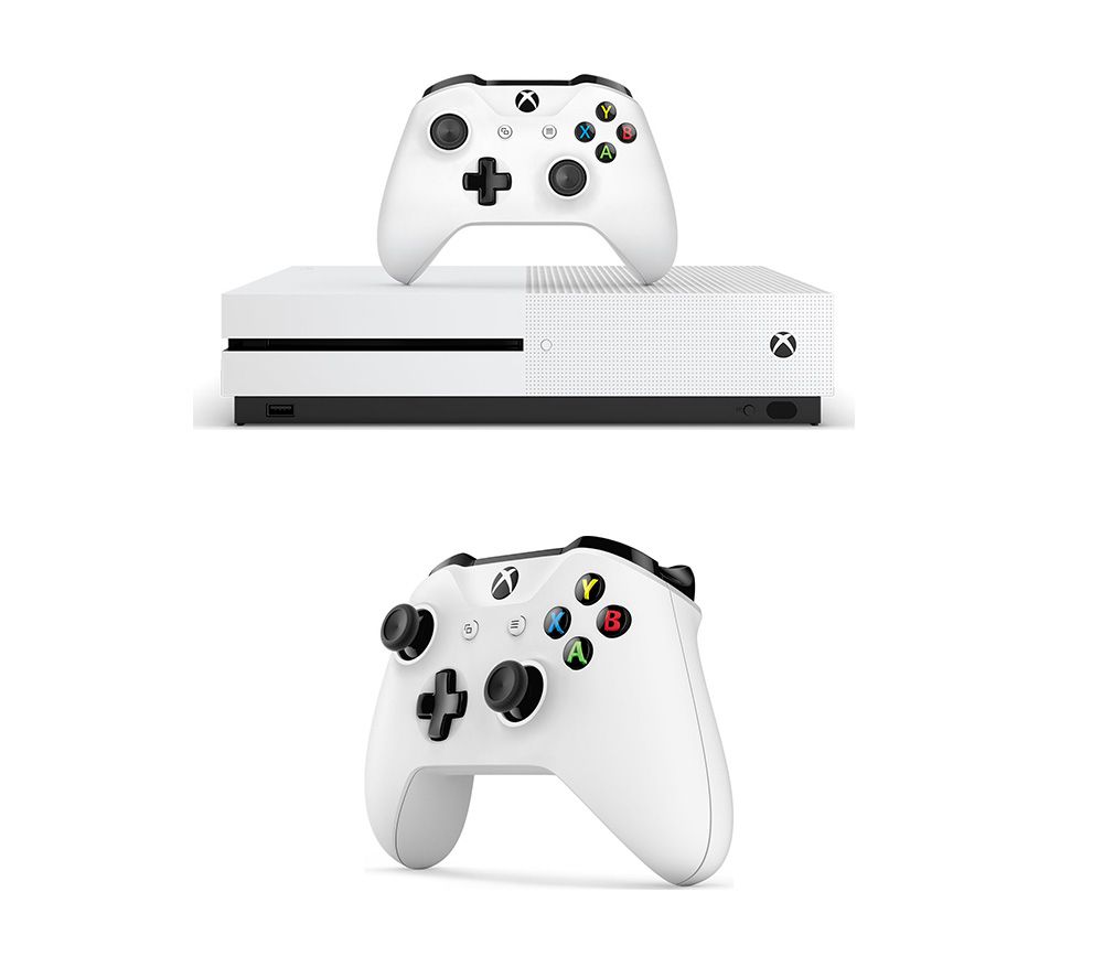 MICROSOFT Xbox One S & Two Wireless Controllers Bundle - 1 TB