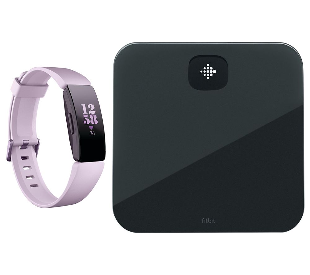 FITBIT Inspire HR Fitness Tracker & Aria Air Smart Scale Bundle - Lilac, Universal