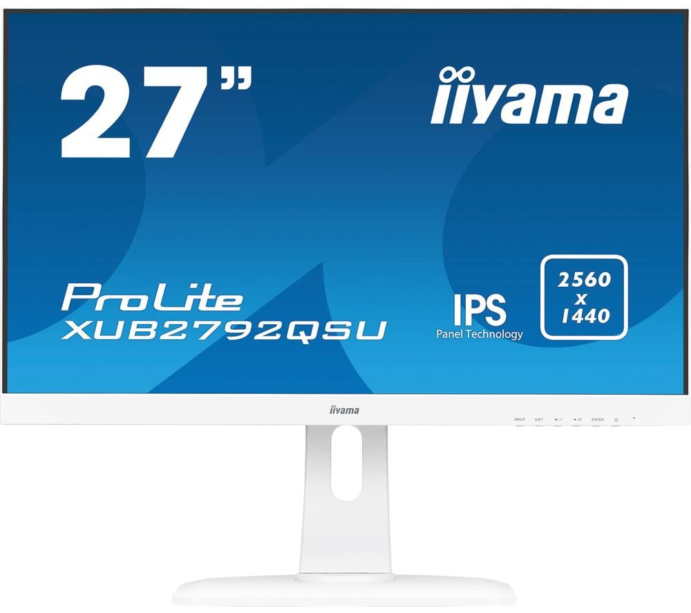 IIYAMA ProLite XUB2792QSU-W1 Quad HD 27" IPS LCD Monitor - White, White