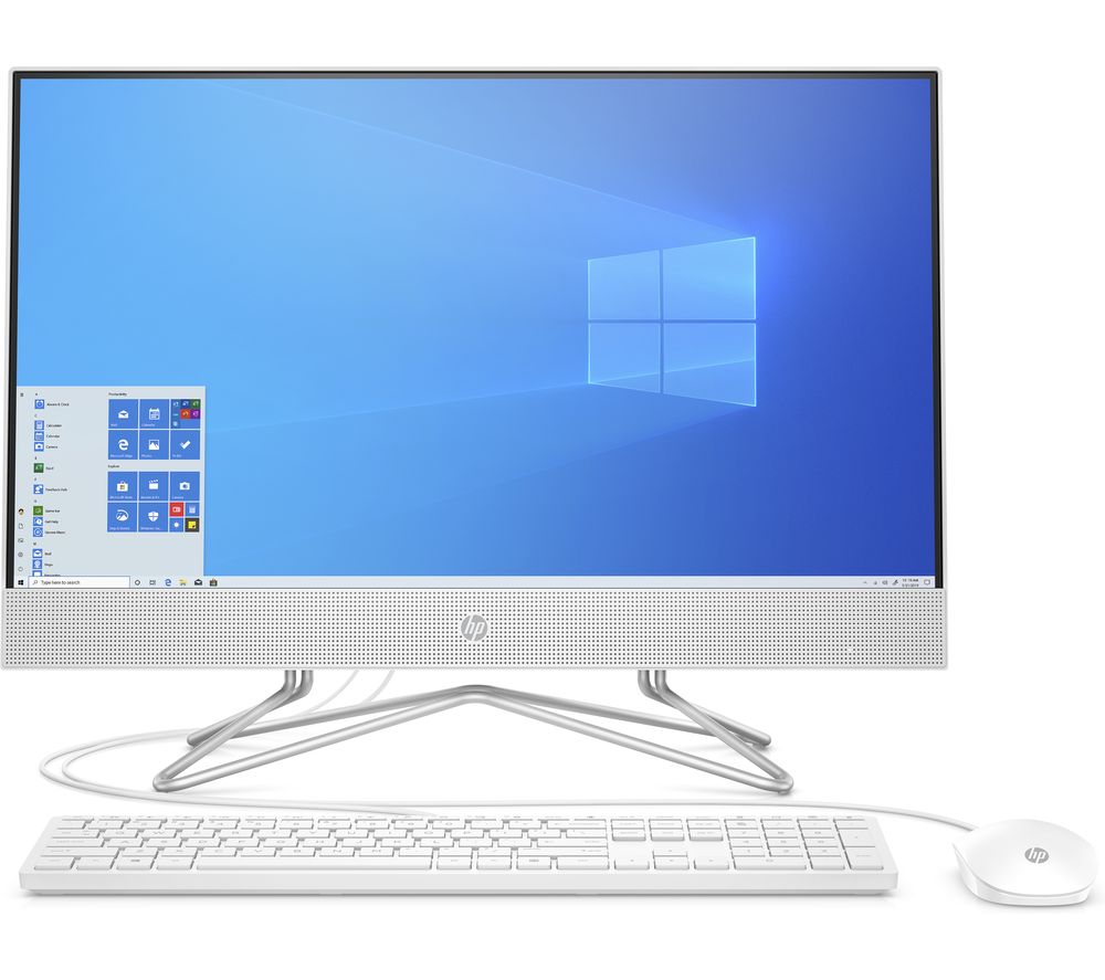 HP 22-df0005na 21.5" All-in-One PC - Intel®Core i3, 128 GB SSD, White, White