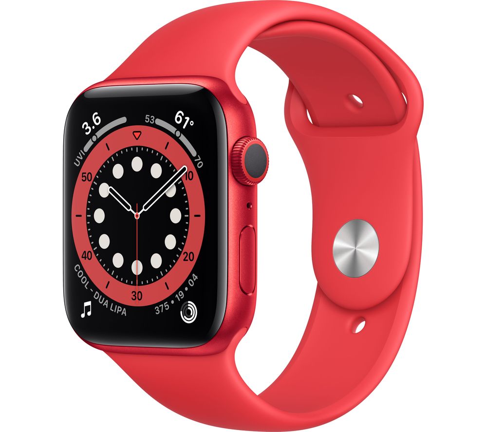 APPLE Watch Series 6 - PRODUCT(RED) Aluminium with PRODUCT(RED) Sports Band, 44 mm, Red