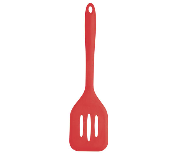COLOURWORKS Flexible 31 cm Slotted Turner - Red, Red
