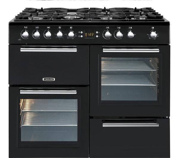 LEISURE A La Carte 100 AL100F230K Dual Fuel Range Cooker - Black, Black