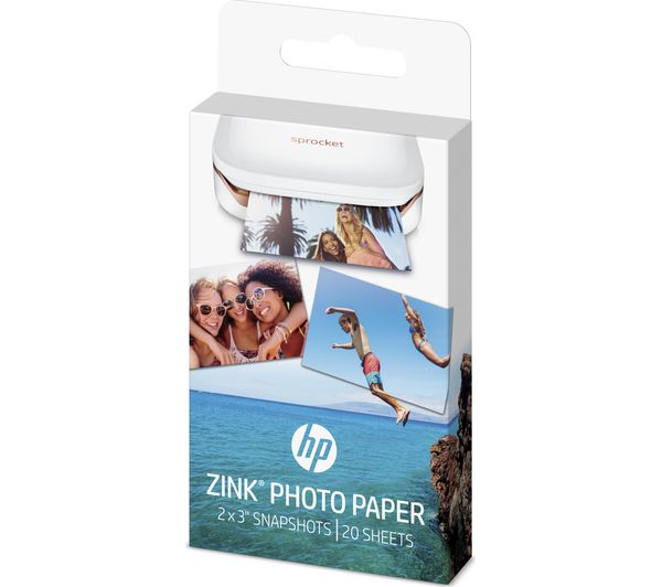 HP ZINK 50 x 76 mm Photo Paper for HP Sprocket - 20 Sheets