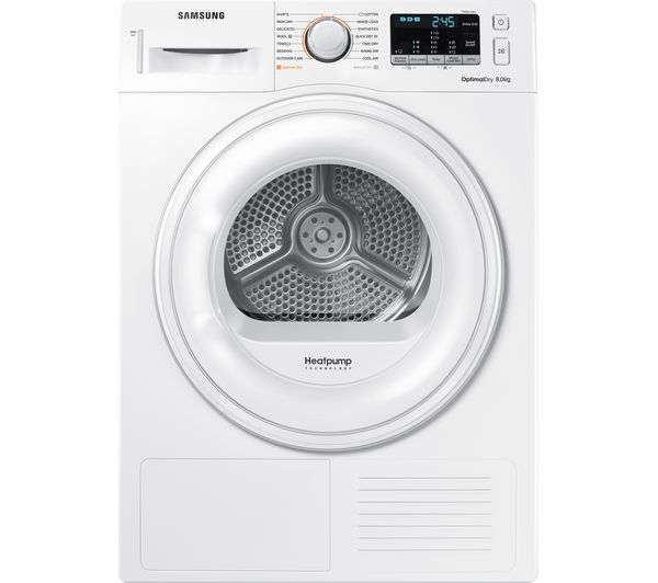 Samsung Tumble Dryer DV80M50101W/EU 8 kg Heat Pump  - White, White