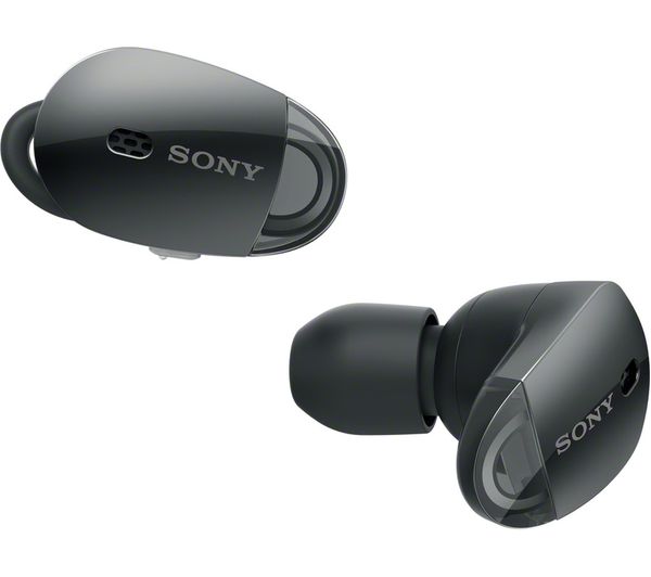 SONY WF1000X Wireless Bluetooth Noise-Cancelling Headphones - Black, Black