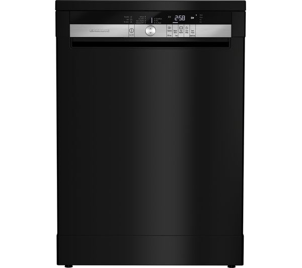 GRUNDIG GNF41620B Full-size Dishwasher - Black, Black