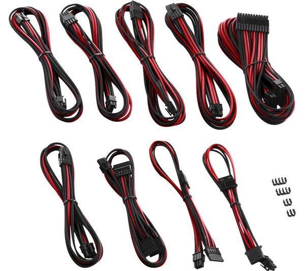 CABLEMOD PRO ModMesh RT-Series ASUS ROG/Seasonic Cable Kit - Black & Red, Black