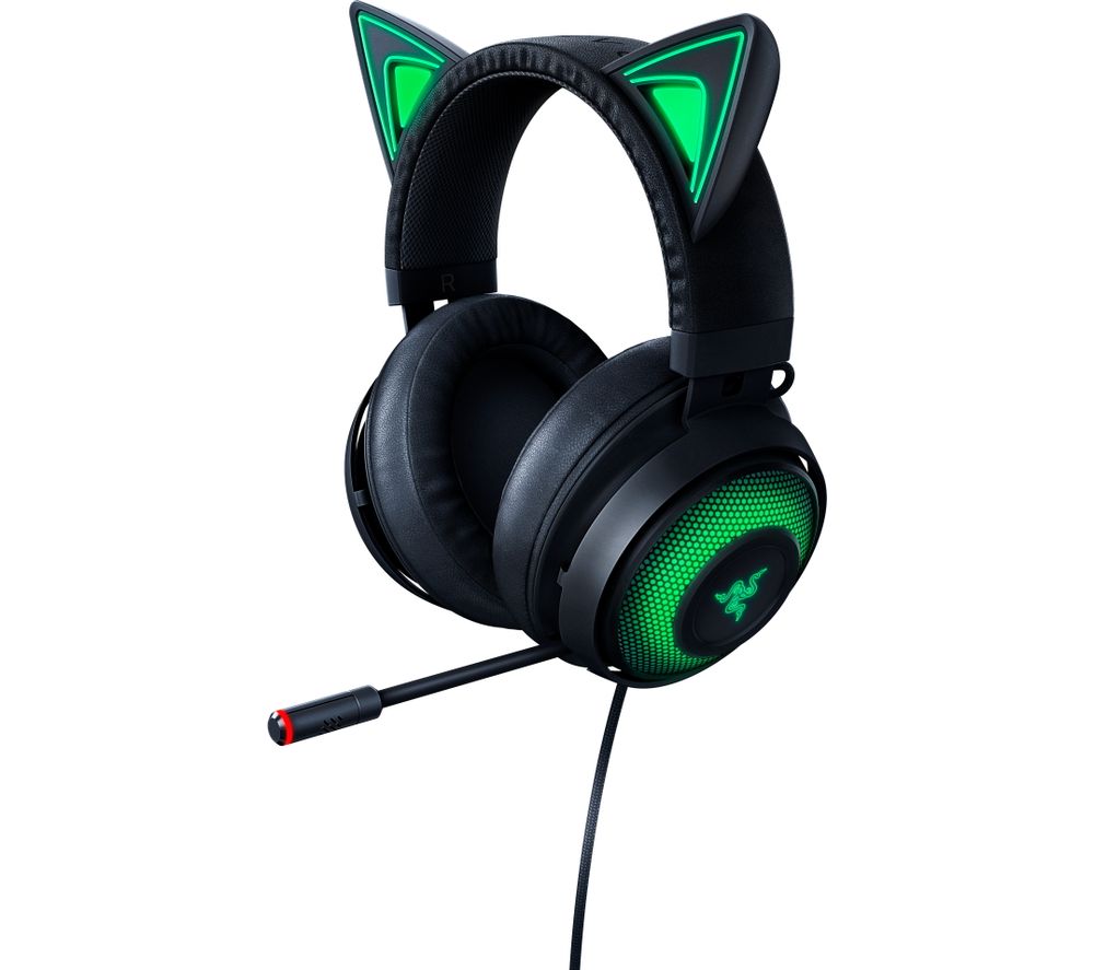 RAZER Kraken Kitty Edition 7.1 Gaming Headset - Black, Black,Green