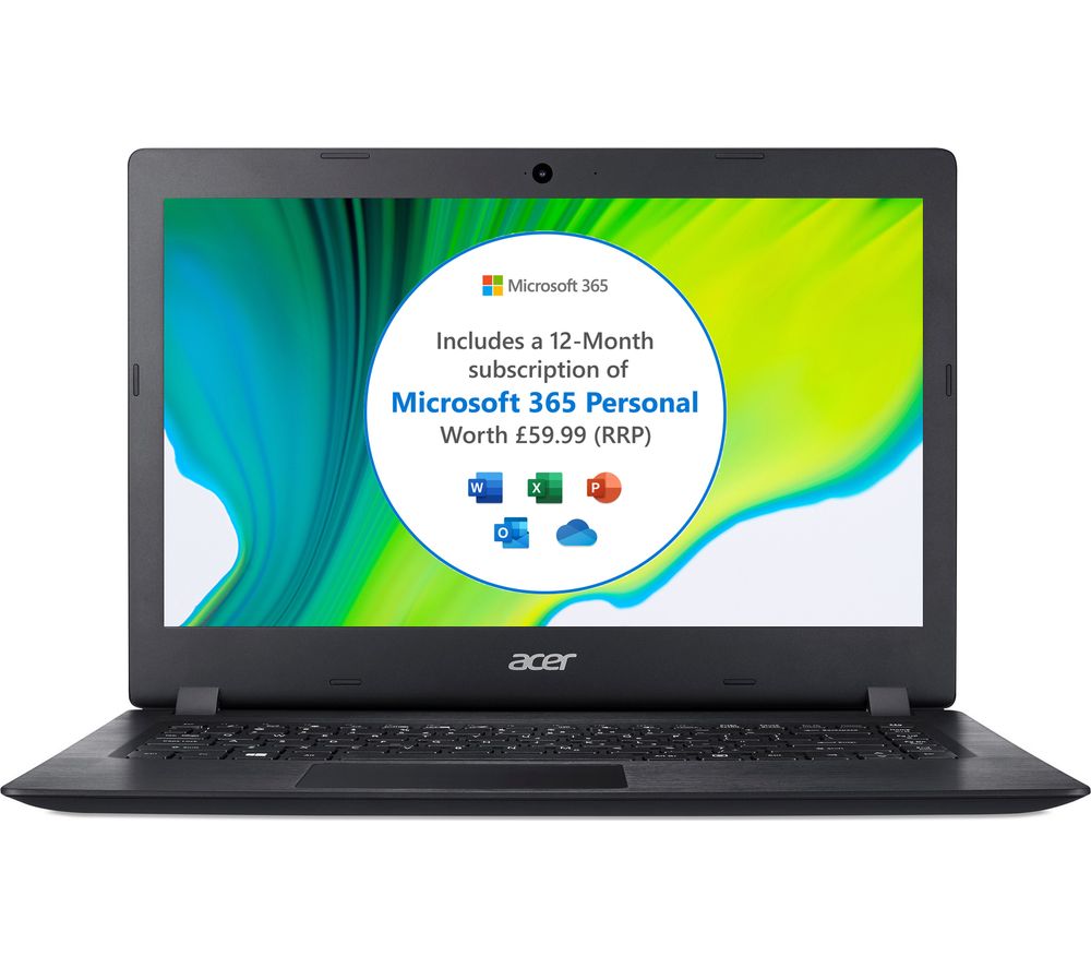 ACER Aspire 1 14" Laptop - Intel®Celeron, 64 GB eMMC, Black, Black