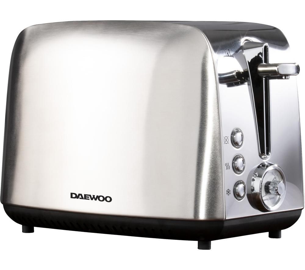 DAEWOO Kingsbury SDA1748 2-Slice Toaster - Stainless Steel, Stainless Steel