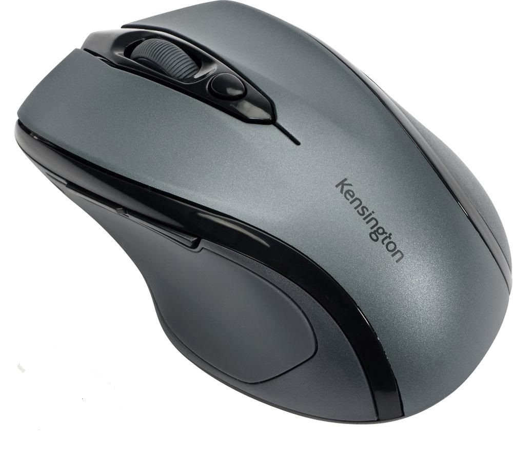 KENSINGTON Pro Fit Mid-Size Wireless Optical Mouse, Silver/Grey