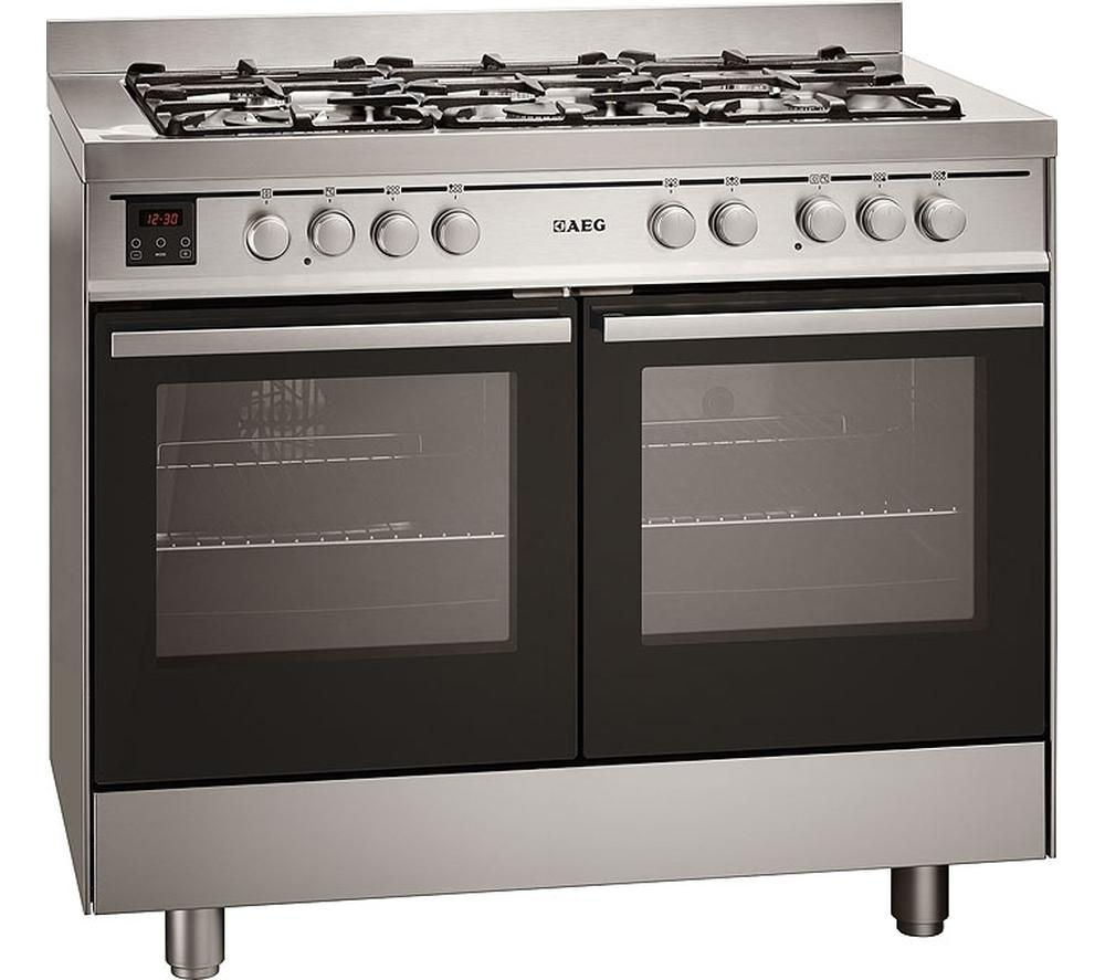 AEG 49190GO-MN 100 Dual Fuel Range Cooker - Stainless Steel, Stainless Steel