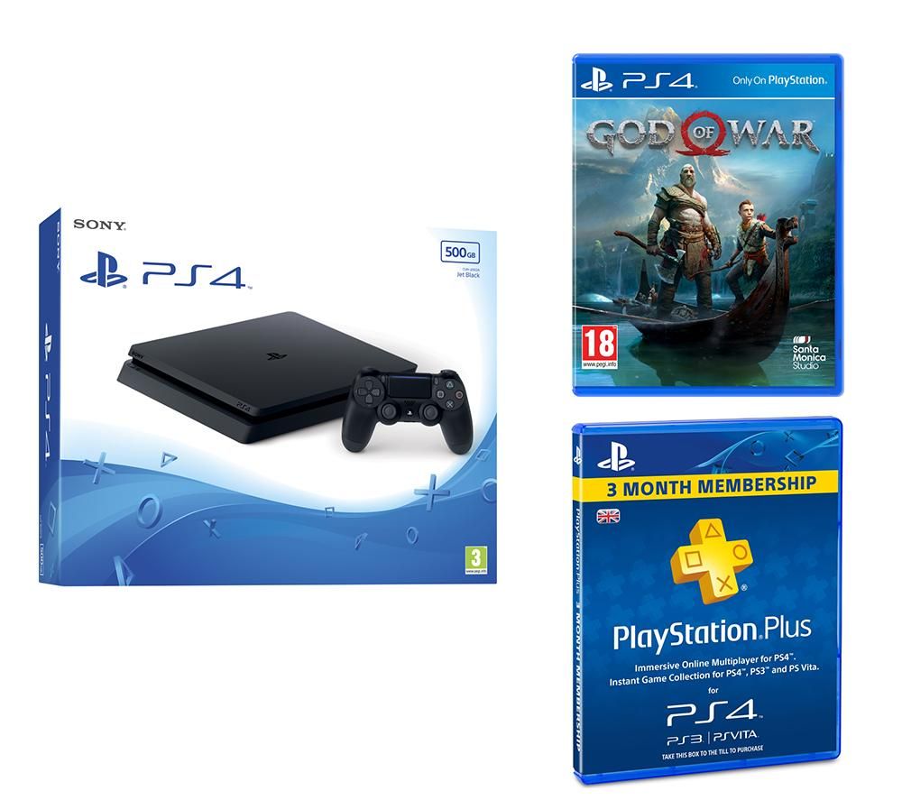 PlayStation 4 Slim, God Of War & Plus Subscription Bundle