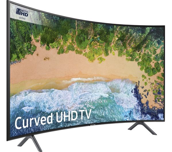 49"  SAMSUNG UE49NU7300 Smart 4K Ultra HD HDR Curved LED TV, Gold