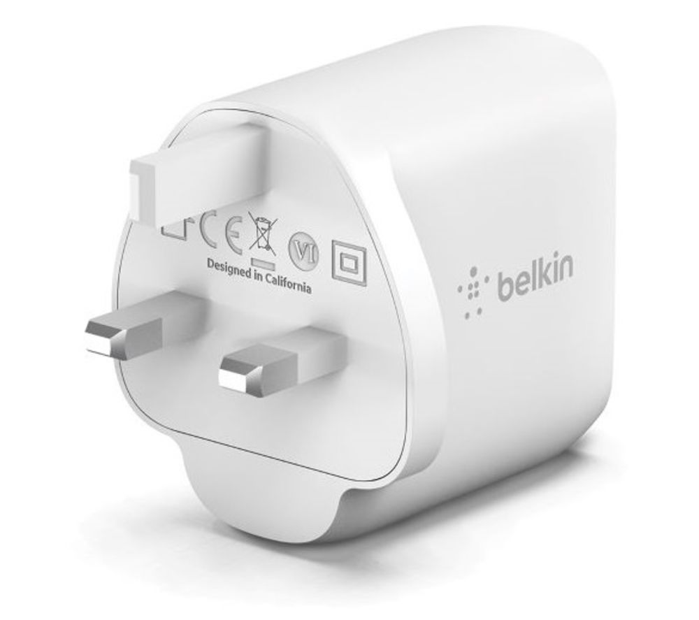 BELKIN Dual USB-A 24 W Mains Charger - White, White