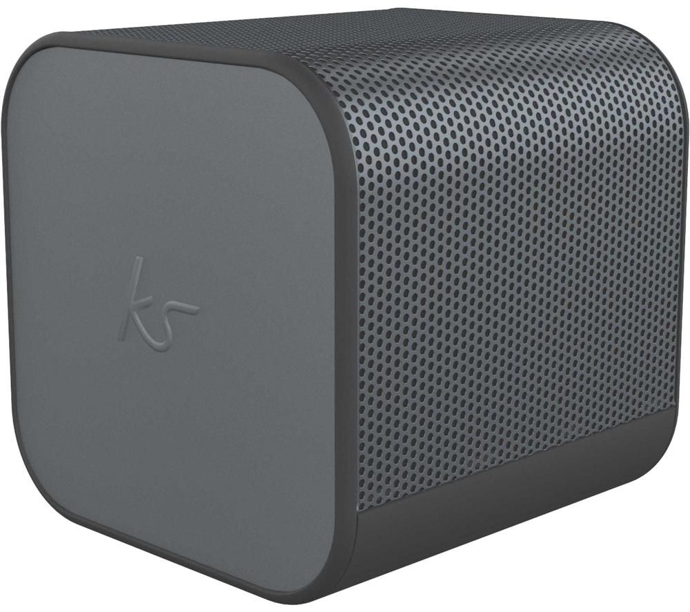KITSOUND BoomCube Portable Bluetooth Speaker - Gun Metal