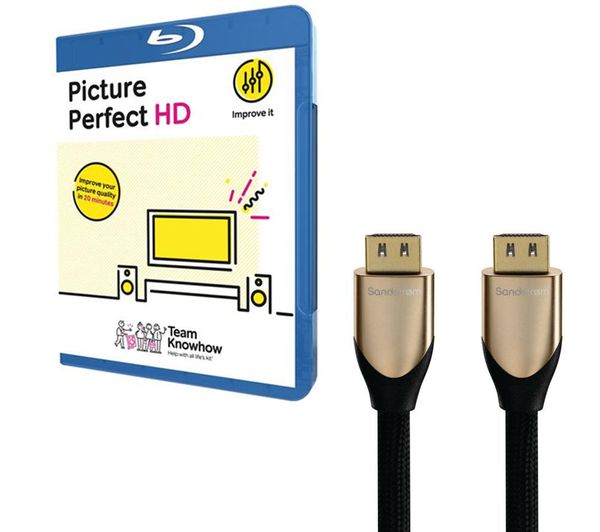 KNOWHOW Picture Perfect & 2 m HDMI Cable with Ethernet Bundle, Gold