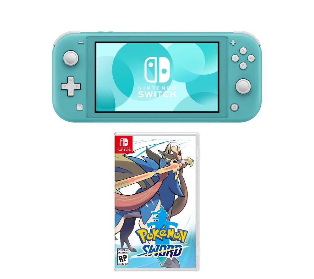 NINTENDO Switch Lite & Pokemon Sword Bundle - Turquoise, Turquoise