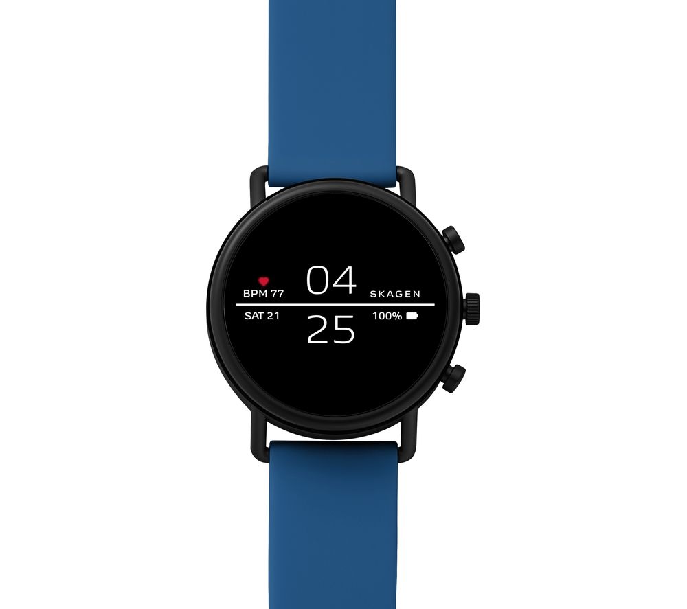 SKAGEN Falster 2 Smartwatch - Blue, Silicone Strap, Blue
