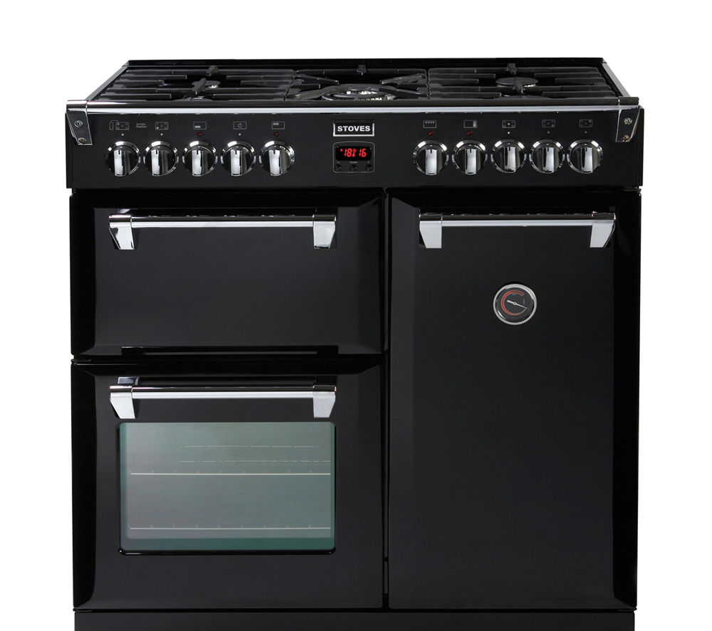 STOVES Richmond 900DFT Dual Fuel Range Cooker - Black, Black