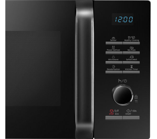 SAMSUNG MS23H3125AW Solo Microwave - Black & White, Black