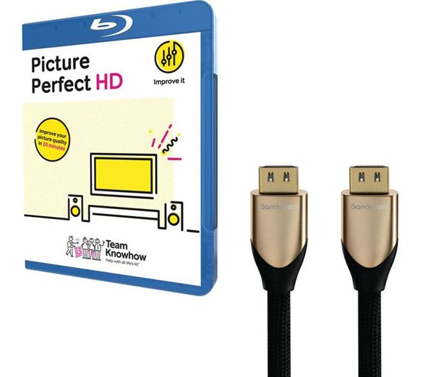KNOWHOW Picture Perfect & 1 m HDMI Cable with Ethernet Bundle, Gold